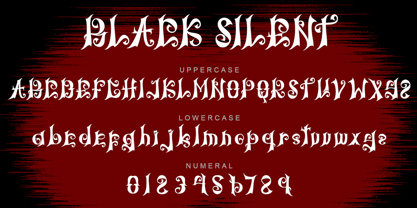 Black Silent Font Poster 11