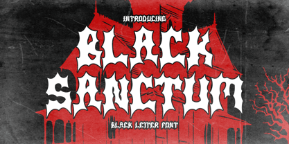 Black Sanctum Font Poster 1