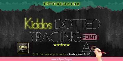 Kiddos Learning Dotted Font Poster 1