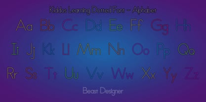 Kiddos Learning Dotted Font Poster 3