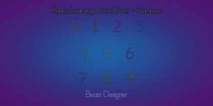 Kiddos Learning Dotted Font Poster 4
