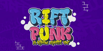 Rift Punk Graffiti Font Poster 1