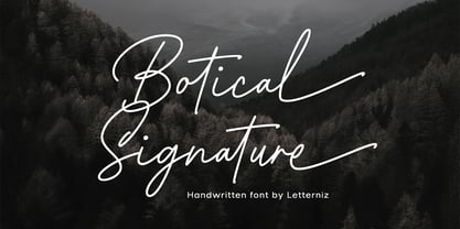 Botical Signature Font Poster 1