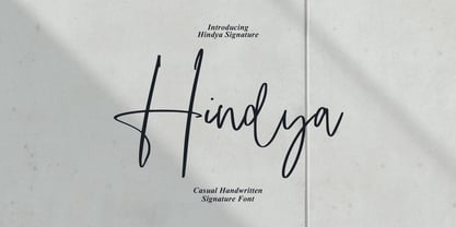 Hindya Signature Font Poster 1
