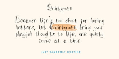 Quirkynote Font Poster 2