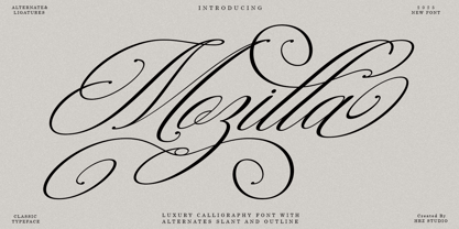 Mozilla Script Font Poster 15