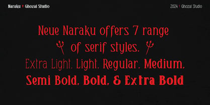 Neue Naraku Font Poster 2