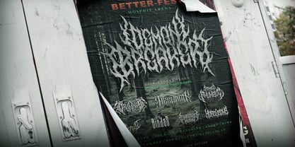 Nervous Beyond Metal Font Poster 6