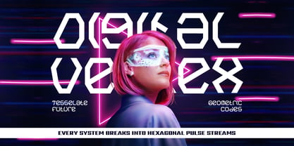 Polygon Block Font Poster 3