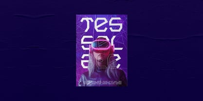 Polygon Block Font Poster 4