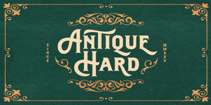 Antique Hard Font Poster 1