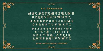 Antique Hard Font Poster 10