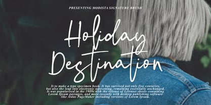 Modista Signature Font Poster 4