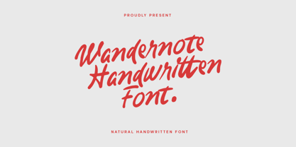 Wandernote Font Poster 1