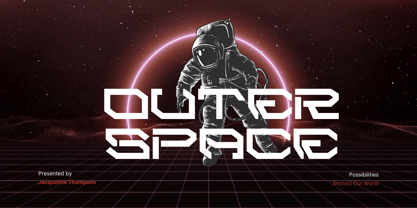 Space Cyber Font Poster 4