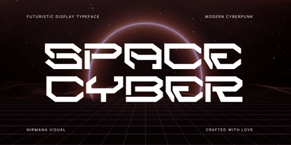 Space Cyber Font Poster 1