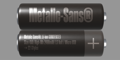 Metalic Sans Font Poster 8