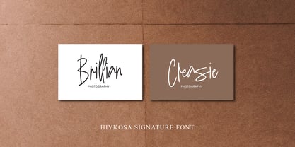 Hiykosa Signature Font Poster 8