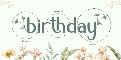 Spring Leaves Font Poster 7