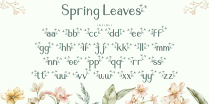 Spring Leaves Font Poster 9