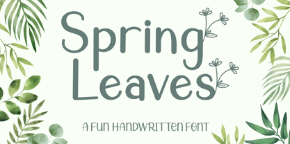 Spring Leaves Font Poster 1
