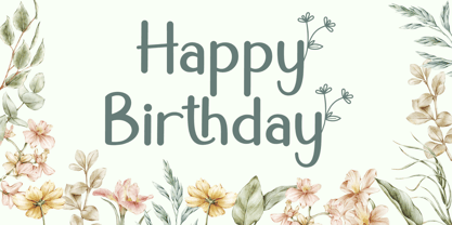 Spring Leaves Font Poster 4