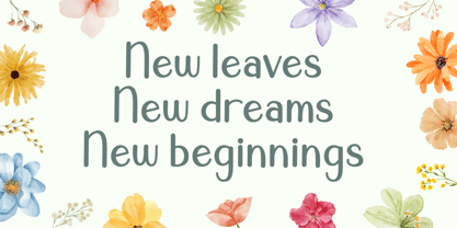 Spring Leaves Font Poster 5