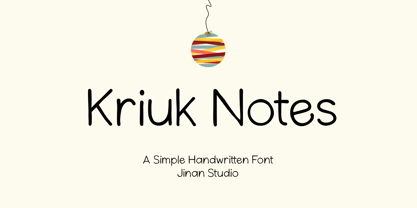 Kriuk Notes Font Poster 1