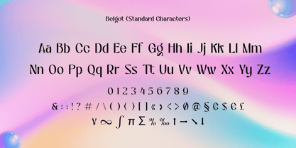 Belgot Font Poster 12