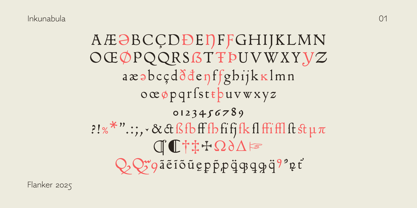 Flanker Inkunabula Font Poster 1