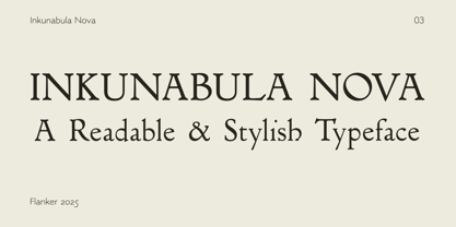 Flanker Inkunabula Font Poster 5