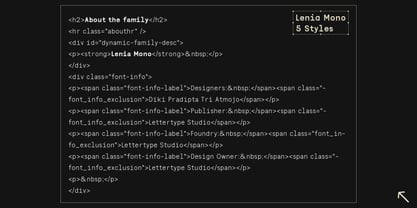 Lenia Mono Font Poster 6