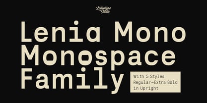 Lenia Mono Font Poster 1