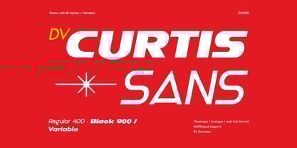 DV Curtis Sans Font Poster 1