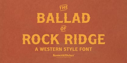 The Ballad of Rock Ridge Font Poster 1