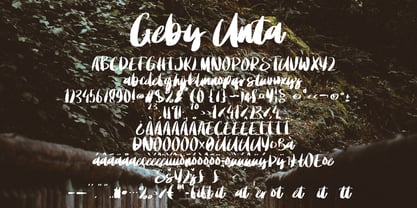 Geby Unta Font Poster 7