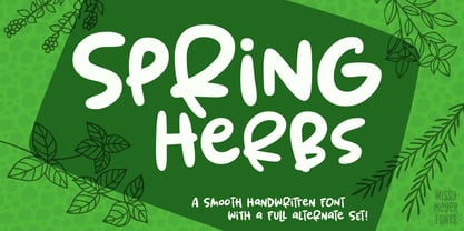 Spring Herbs Font Poster 1