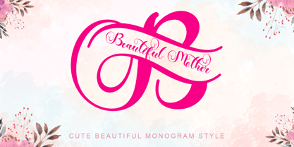 Beautiful Mother Monogram Font Poster 1