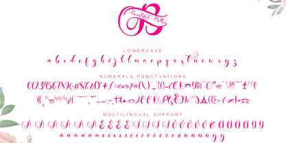 Beautiful Mother Monogram Font Poster 6