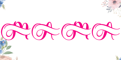 Beautiful Mother Monogram Font Poster 3