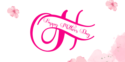 Beautiful Mother Monogram Font Poster 2