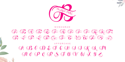 Beautiful Mother Monogram Font Poster 5