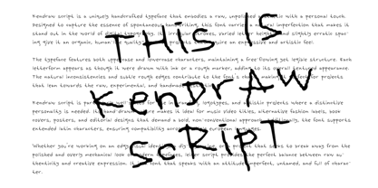 Kendraw Font Poster 3