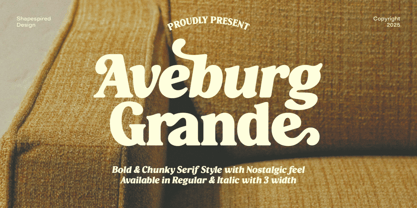 Aveburg Grande Font Poster 1