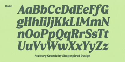 Aveburg Grande Font Poster 13