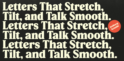 Aveburg Grande Font Poster 2