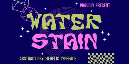 Water Stain Font Poster 1