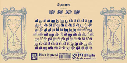 Black Kiyrand Font Poster 15
