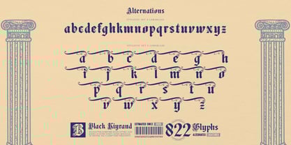Black Kiyrand Font Poster 12