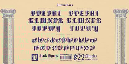 Black Kiyrand Font Poster 8